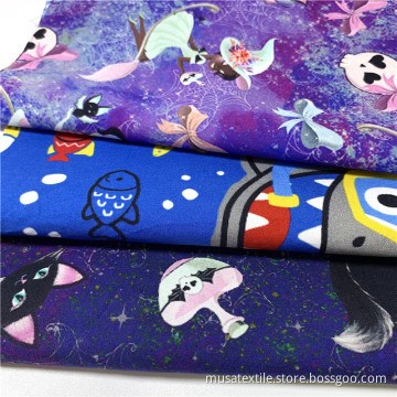 Multi Color Custom Pattern 100% Cotton Poplin Fabric